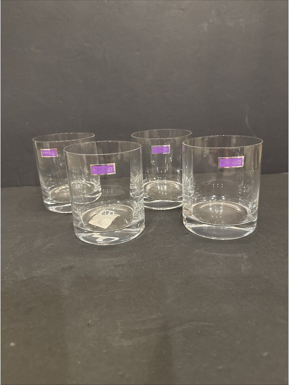 New Waterford Crystal (4) Marquis Whiskey Double Old Fashioned Rocks Glasses